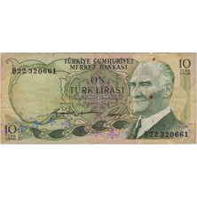 Banknoting 6. Emisyon 1. Tertip 10 Lira B22 Temiz.