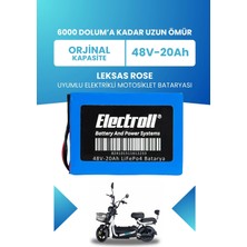 Electroll Leksas Rose Batarya (Standart Kapasite) Lifepo4 48V 20AH Elektrikli Motosiklet Bataryası