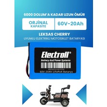 Electroll Leksas Cherry Batarya (Standart Kapasite) Lifepo4 60V 20AH Elektrikli Motosiklet Bataryası