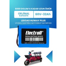Electroll Leksas Huway Plus Batarya (Standart Kapasite) Lifepo4 60V 32AH Elektrikli Motosiklet Bataryası