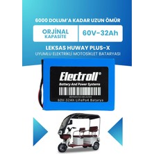 Electroll Leksas Huway Plus-X Batarya (Standart Kapasite) Lifepo4 60V 32AH Elektrikli Motosiklet Bataryası