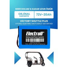 Electroll Victory Shuttle Plus Batarya (Standart Kapasite) Lifepo4 72V 20AH Elektrikli Motosiklet Bataryası