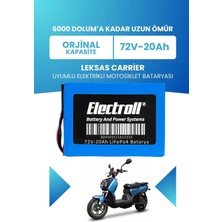 Electroll Leksas Carrier Batarya (Standart Kapasite) Lifepo4 72V 20AH Elektrikli Motosiklet Bataryası