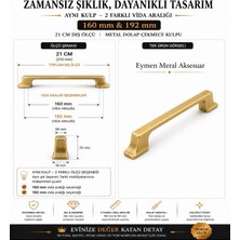 Mat Altın 160/192MM Lüx Mobilya Kulbu (Vidalar Dahildir) Ekonomik Estetik Sağlam Zamak Malzemeden Üretilmiş Şık Bir Kulptur Not: Aynı Kulp Üzerinde 16CM ve 19.2cm Olarak Iki Ayrı Ölçüyede Uyumludur