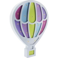 PremiumPort Ahşap LED Işıklı Pilli Balon, Eğlence ve Dekor Için Şık Seçenek