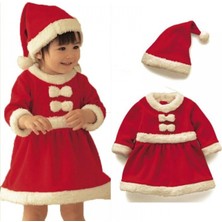 PremiumPort Yılbaşı Bebek Kostümü Kız Çocuk Sevimli Noel Hediye 1/2 Yaş