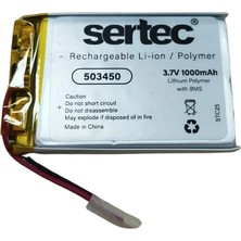 Ulu Pazarlama Sertec 503450 3.7V 1000 Mah Li-Polymer Pil (DEVRELI/1.5A)
