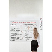 Özbience 2 Adet 60X100 Pratik Şeffaf Akıllı Silinebilir ve Yapışkansız Tahta