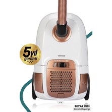 Özbience Yıkanabilir Beyaz Incili Toz Torbalı Süpürge 900W HEPA12, Dayanıklı ve Kullanışlı