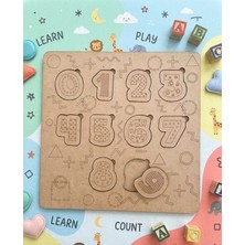Özbience Ahşap Montessori Rakamlar Bul-Tak Eğitici Puzzle Oyuncak, Öğrenmeyi Keyifli Kılın