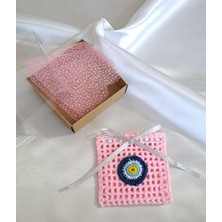 PremiumPort El Örgüsü Nazar Boncuklu Kız Bebek Şeker Kesesi, Hediye Kutulu