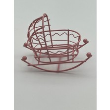 PremiumPort Pembe Metal Bebek Arabası, Hafif ve Kullanışlı, 12'li Set