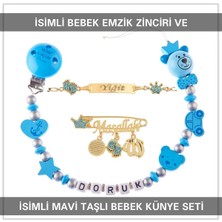 PremiumPort Isimli Bebek Emzik Zinciri ve Künye Seti – Şık ve Güvenli Tasarım