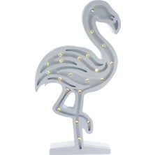PremiumPort Ahşap LED Işıklı Flamingo Dekor, Şık ve Sıcak Atmosfer Için Harika Seçim