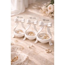 Özbience Şık Fiyonk Tasarımlı Lokumluk ve Sunumluk Seti, 10CM, 3'lü