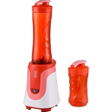 Vestel Pratik Kişisel Smoothie Blender, Kırmızı, 600 ml ve 300 ml Şişe Seti
