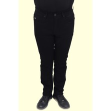 Denim Cartel Fistan Store Erkek Siyah Yüksek Bel Dar Kesim Boru Paça Jean Pantolon