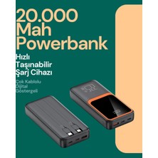 Zenvia Taşınabilir Şarj Cihazı 20000 Mah | 22.5W Hızlı Şarj + Dijital Ekran + Kablo Dahil