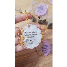 PremiumPort Altın Renk Yuvarlak Anahtarlık Bebek ve Doğum Günü Hediyeleri (10 Adet)