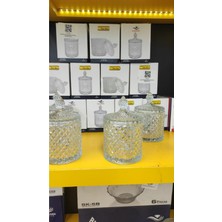 Özbience Şeffaf Cam Kesme Kapaklı Şekerlik, Şık ve Kullanışlı Tasarım