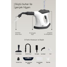 Özbience 9 In 1 Çok Fonksiyonlu El Tipi Buharlı Temizlik Makinesi, Güçlü ve Kolay Kullanım