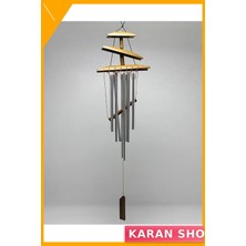 Özbience Doğal Ahşap Rüzgar Çanı Melodik Ses Dekoratif Aksesuar