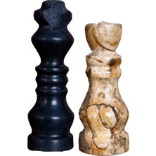 Özbience El Yapımı Doğal Taş Satranç Takımı, Şık ve Benzersiz Tasarım