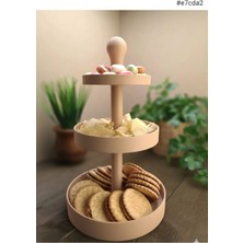 Özbience Üç Katlı Atıştırmalık ve Pasta Servis Standı, Şık ve Pratik Tasarım