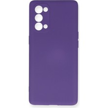 Ulu Pazarlama Oppo Reno 5 Pro Kılıf Nano Içi Kadife Silikon - Mor