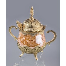 Özbience Turuncu Metal Şekerlik, Şık ve Modern Tasarım ile Sunumlara Renk Katın