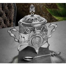 Özbience Cam Şekerlik Kapaklı ve Kaşıklı, Şık ve Kullanışlı Tasarım