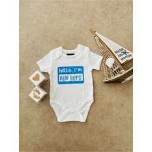 PremiumPort Sevimli ve Renkli Mavi Bebek Body, Yumuşak ve Konforlu Tasarım