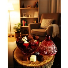 Özbience Renkli Kristal Dekorlu Kapaklı Şekerlik Seti – 2 Parça Şık Sunum