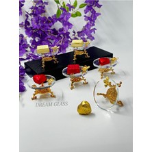 Özbience 6'lı Kuşlu Gold Ayaklı Lükümlük Sunumluk, Şık ve Zarif Tasarım