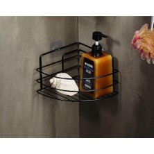 Dora Shopping Ömür Boyu Paslanmaz Yapışkanlı Köşeliği Düzenleyici Şampuanlık Duş Rafı Tk-01