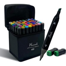 Dora Shopping 48 Adet Marker Kalemden Oluşan Rengarek Kalem Seti Çantalı Standlı Çift Taraflı Marker Boyama Renkle