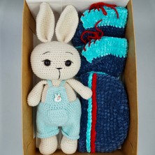 PremiumPort Sevimli Tavşancık Amigurumi Bebek ve Patik Seti, Renkli ve Şık Tasarım