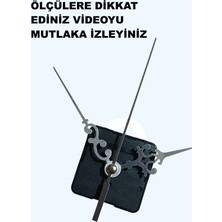 Cnr Shop Saat Mekanizması, 22 mm Şaft Sessiz Çalışır Akar Mekanizma Akrep-Yelkovan-Saniye-(Askısız)