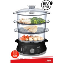 Woodhub Buharlı Pişirici, 10 Litre, Zaman Ayarlı, Bpa Içermeyen, Güvenli ve Pratik