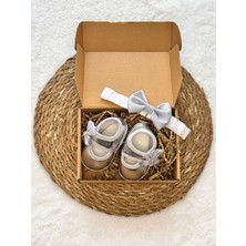 PremiumPort Sevimli Bebek Patik ve Bandana Seti, 0-3 Ay, Yumuşak ve Rahat Tasarım