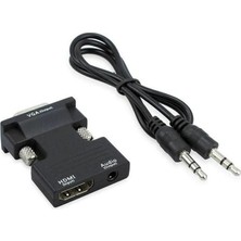 Dora Shopping Ses Destekli HDMI VGA Monitör Çevirici Dönüştürücü Adaptör