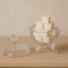 Özbience Şeffaf Cam Şekerlik, Kapaklı, Ayaklı, Zarif ve Kullanışlı Tasarım