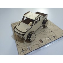 Özbience Renkli Ahşap 3D Kamyonet Puzzle, Eğlenceli ve Öğretici Tasarım