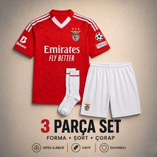 Andream Benfica Kerem Aktürkoğlu Çocuk Futbol Forması Forma Şort Çorap 3 Parça
