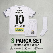 Andream  Neymar Santos Fc Çocuk Futbol Forması Forma Şort Çorap 3 Parça
