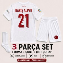 Andream Barış Alper Yılmaz Türkiye Milli Takım  Çocuk Futbol Forması Forma Şort Çorap 3 Parça