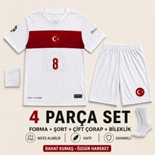 Andream Arda Güler Türkiye Milli Takım  Çocuk Futbol Forması Forma Şort Çorap Bileklik 4 Parça