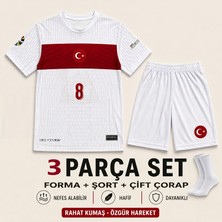 Andream Arda Güler Türkiye Milli Takım  Çocuk Futbol Forması Forma Şort Çorap 3 Parça