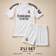 Andream  Real Madrid Arda Güler 2025/26 Yeni Sezon Çocuk Futbol Forması Forma Şort 2 Parça