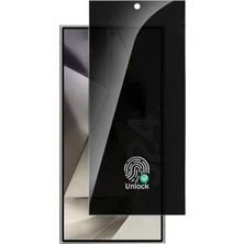 Dora Shopping S24 ile Uyumlu Ekran Koruma 0,18 mm Ultra Ince Hayalet Gizlilik Hassas Parmak Izi Açma Özellikli Ult